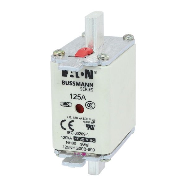 Eaton Bussmann 125NHG00B-690 125A 690V AC Class gG/gL NH HRC Industrial Fuse