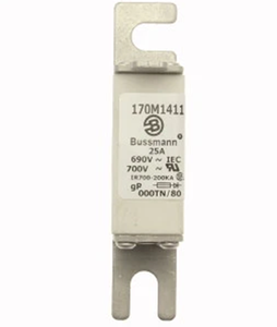 Eaton Bussmann 170M1411 25A 690V AC gR High-Speed Fuse