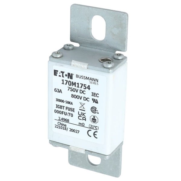 Bussmann 170M1754 63A 750V DC (IEC) / 800V DC (UL) fusible 170M IGBT cuadrado de alta velocidad