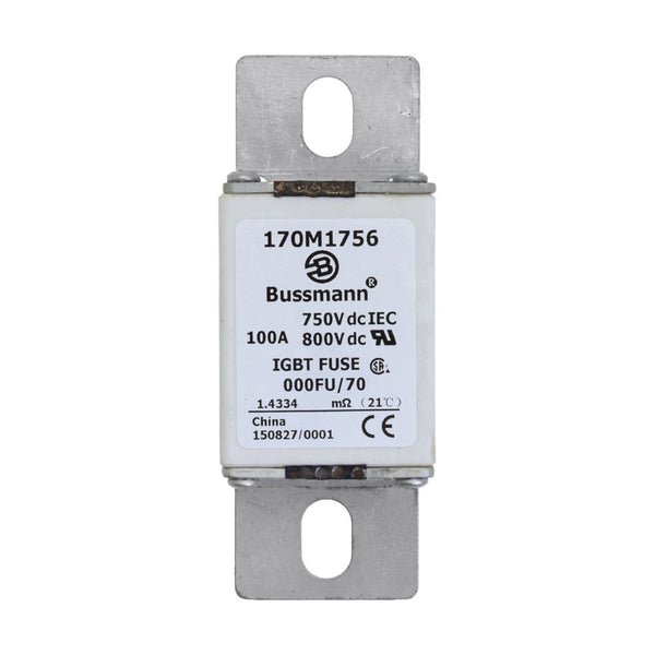Bussmann 170M1756 100A 750V DC (IEC) / 800V DC (UL) fusible 170M IGBT cuadrado de alta velocidad