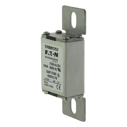 Bussmann 170M1757 125A 750V DC (IEC) / 800V DC (UL) fusible 170M IGBT cuadrado de alta velocidad