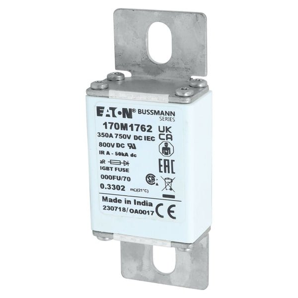 Bussmann 170M1762 350A 750V DC (IEC) / 800V DC (UL) fusible 170M IGBT cuadrado de alta velocidad