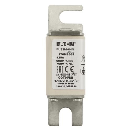 Eaton Bussmann 170M2665 125A 690V AC aR High-Speed Fuse