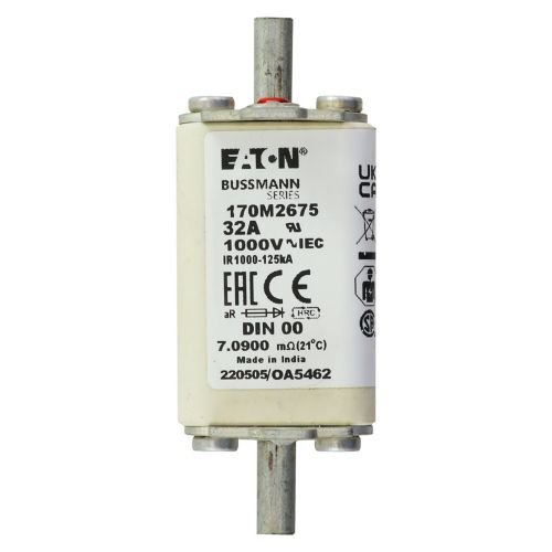 Eaton Bussmann 170M2675 32A 1000V AC aR High-Speed Fuse