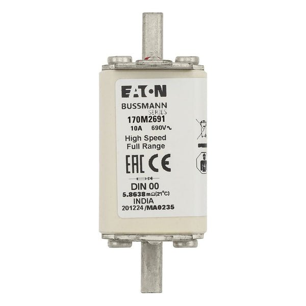 Eaton Bussmann 170M2691 10A 690V AC gR High-Speed Fuse