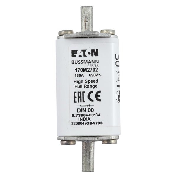 Eaton Bussmann 170M2702 160A 690V AC gR High-Speed Fuse