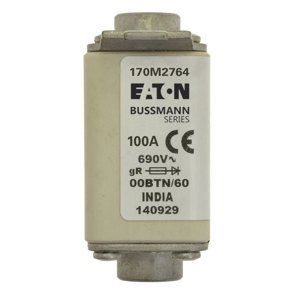 Eaton Bussmann 170M2764 100A 690V AC aR High-Speed Fuse