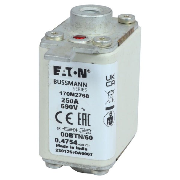 Eaton Bussmann 170M2768 250A 690V AC aR High-Speed Fuse