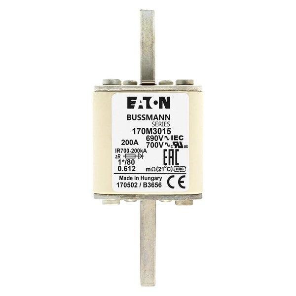 Bussmann 170M3015 200A 690V AC 170M high-speed square-body fuse