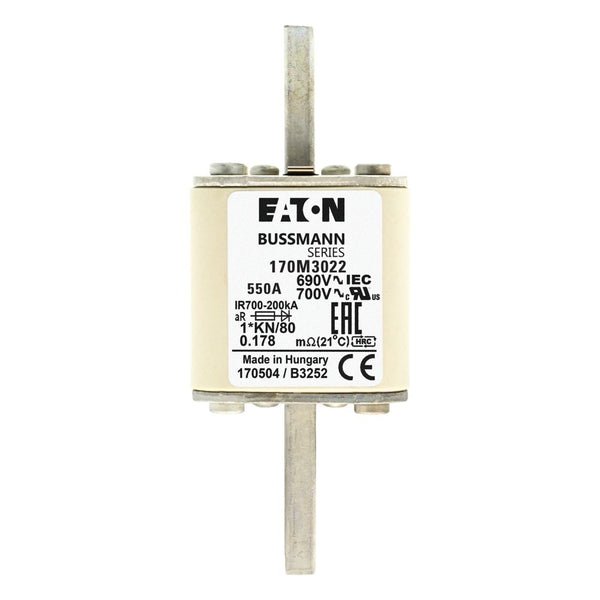 Bussmann 170M3022 550A 690V AC 170M high-speed square-body fuse