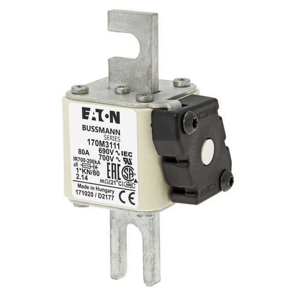 Bussmann 170M3111 80A 690V AC 170M high-speed square-body fuse