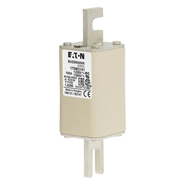Bussmann 170M3141 100A 1250V AC (IEC) / 1300V AC (UL) 170M high-speed square-body fuse
