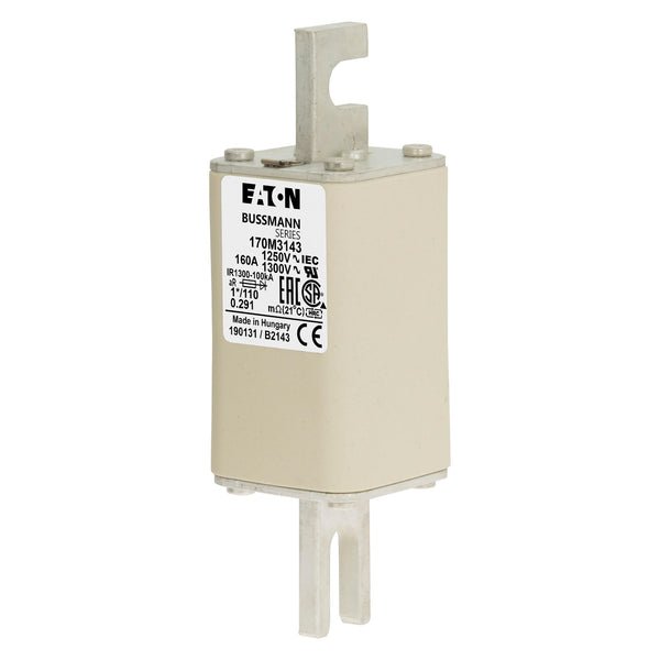 Bussmann 170M3143 160A 1250V AC (IEC) / 1300V AC (UL) 170M high-speed square-body fuse