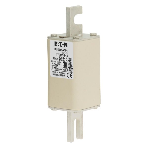 Bussmann 170M3144 200A 1250V AC (IEC) / 1300V AC (UL) 170M high-speed square-body fuse