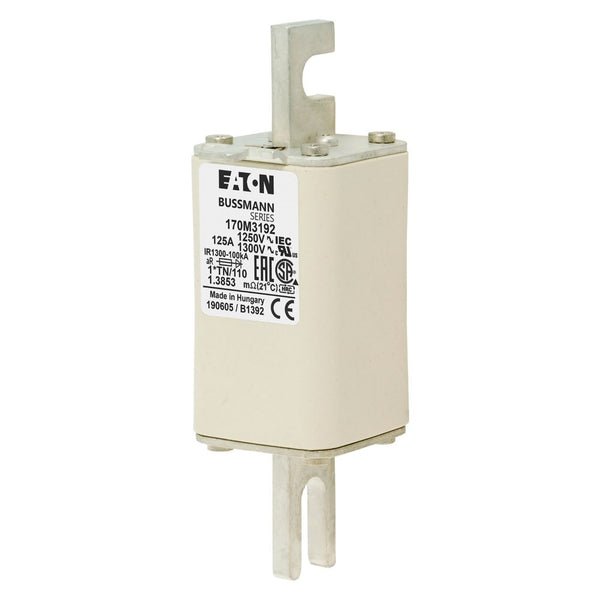 Bussmann 170M3192 125A 1250V AC (IEC) / 1300V AC (UL) 170M high-speed square-body fuse