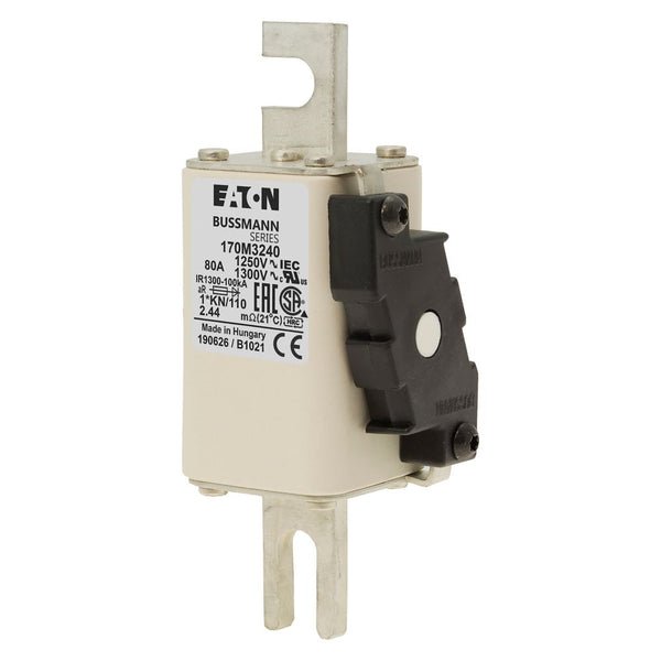 Bussmann 170M3240 80A 1250V AC (IEC) / 1300V AC (UL) 170M high-speed square-body fuse