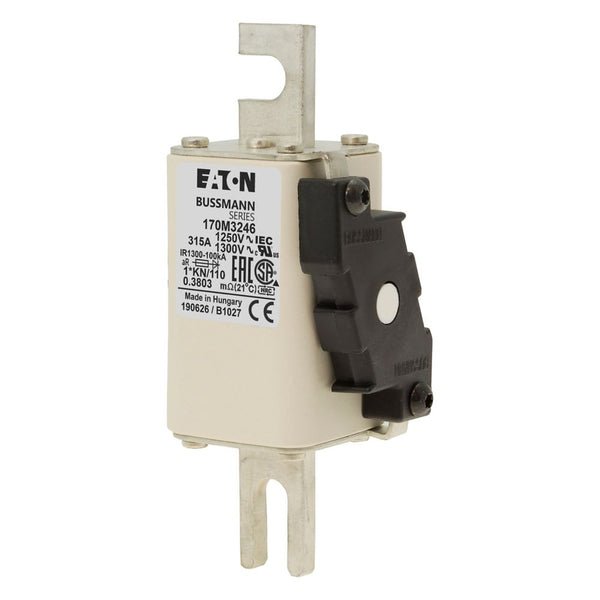 Bussmann 170M3246 315A 1250V AC (IEC) / 1300V AC (UL) 170M high-speed square-body fuse