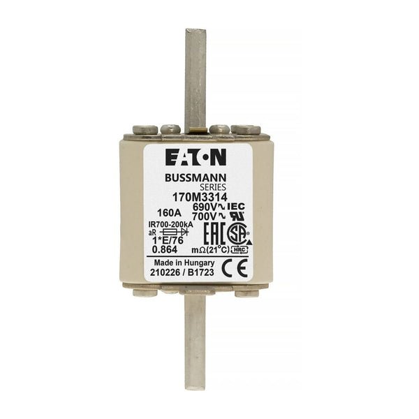 Eaton Bussmann 170M3314 160A 690V AC aR High-Speed Fuse