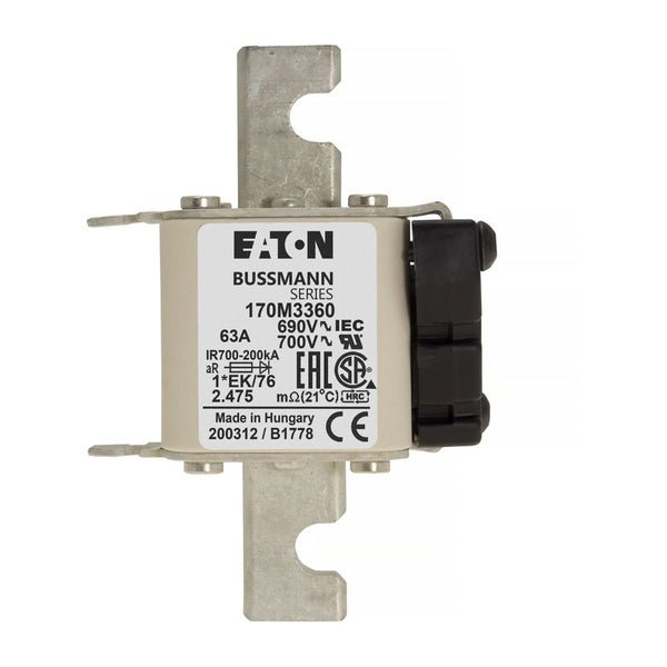 Eaton Bussmann 170M3360 63A 690V AC aR High-Speed Fuse