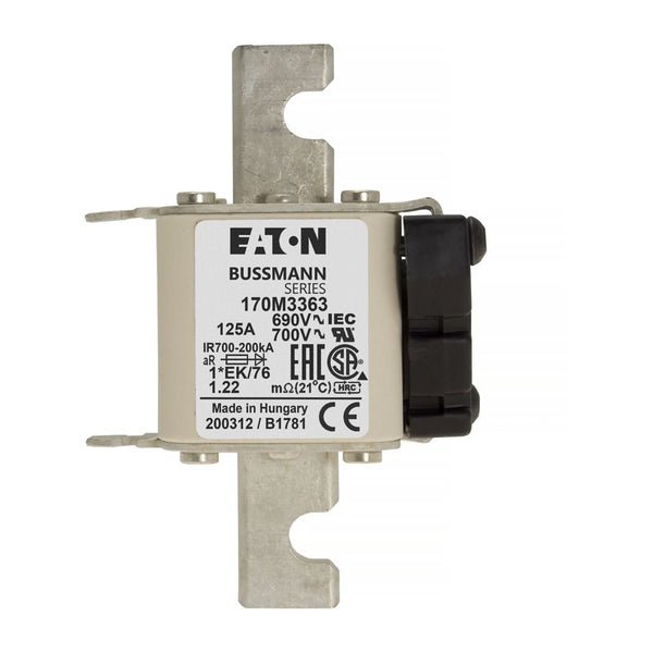 Eaton Bussmann 170M3363 125A 690V AC aR High-Speed Fuse