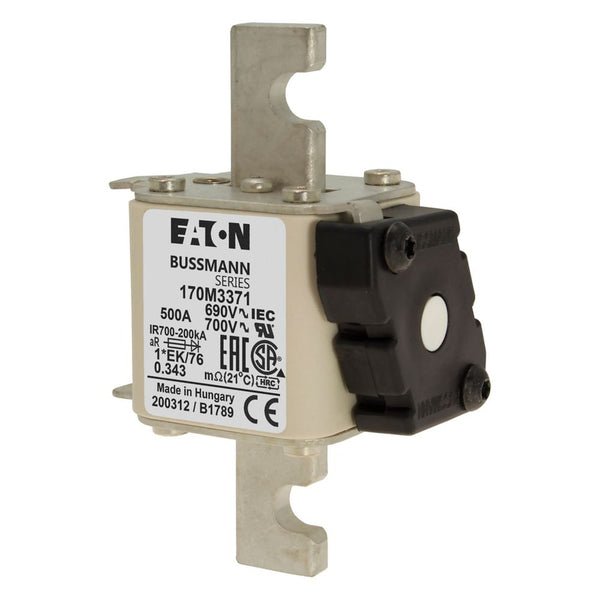 Eaton Bussmann 170M3371 500A 690V AC aR High-Speed Fuse