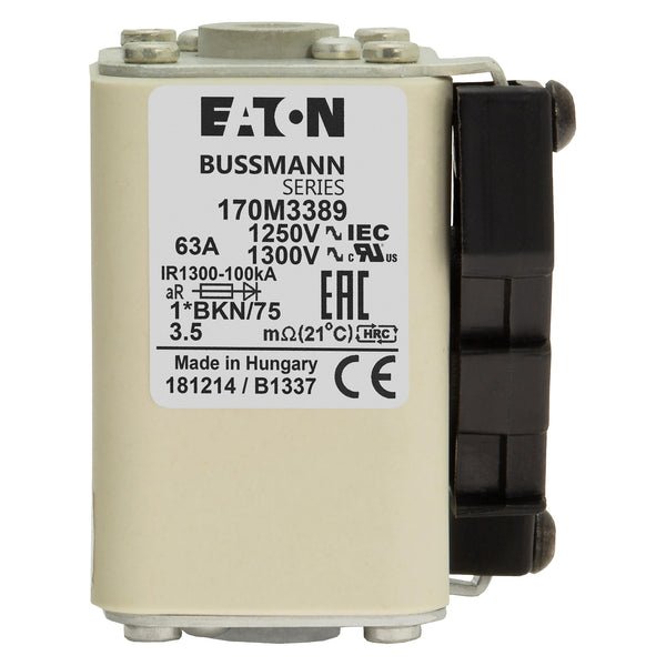 Eaton Bussmann 170M3389 63A 1250V AC aR High-Speed Fuse