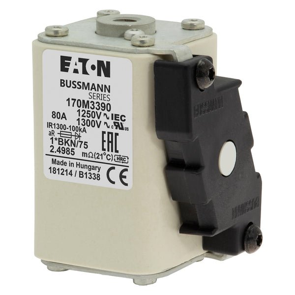 Eaton Bussmann 170M3390 80A 1250V AC aR High-Speed Fuse