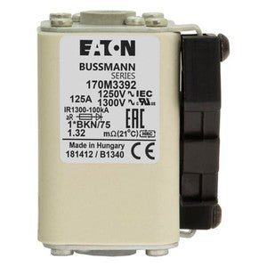 Eaton Bussmann 170M3392 125A 1250V AC aR High-Speed Fuse