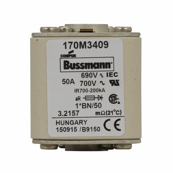 Eaton Bussmann 170M3409 50A 690V AC aR High-Speed Fuse