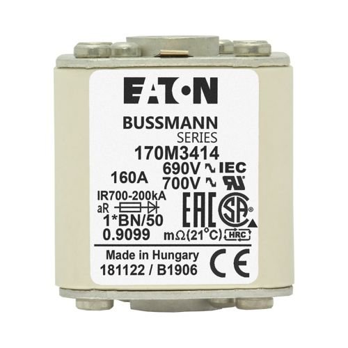 Eaton Bussmann 170M3414 160A 690V AC aR High-Speed Fuse