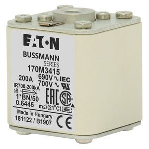 Eaton Bussmann 170M3415 200A 690V AC aR High-Speed Fuse
