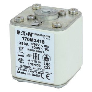 Eaton Bussmann 170M3418 350A 690V AC aR High-Speed Fuse