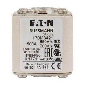 Eaton Bussmann 170M3421 500A 690V AC aR High-Speed Fuse