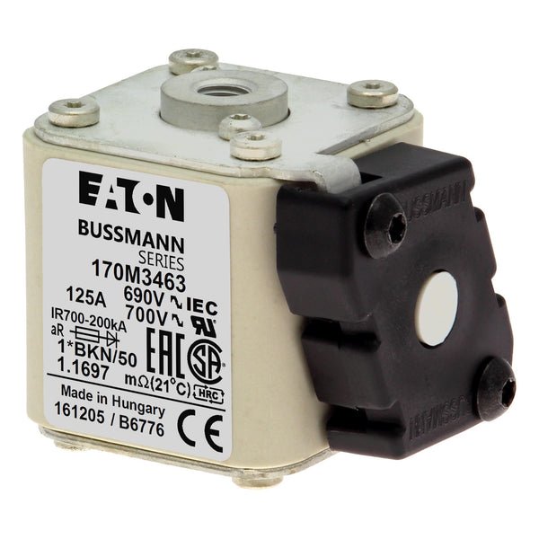 Eaton Bussmann 170M3463 125A 690V AC aR High-Speed Fuse