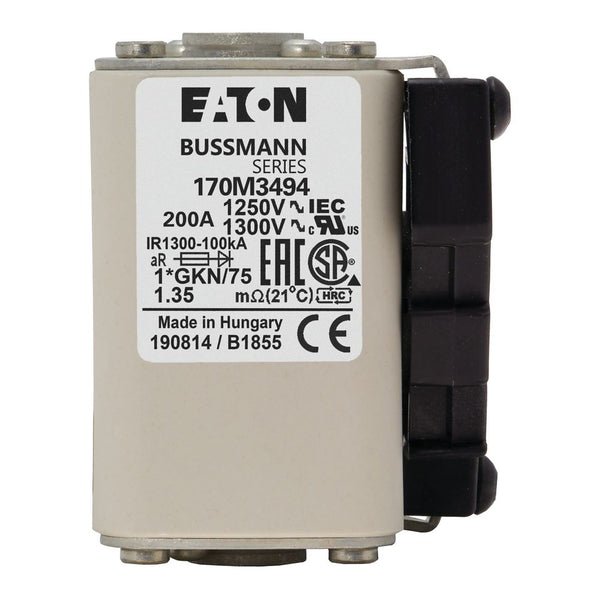 Eaton Bussmann 170M3494 200A 1250V AC aR High-Speed Fuse
