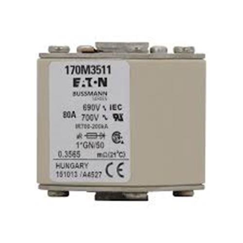 Eaton Bussmann 170M3511 80A 690V AC aR High-Speed Fuse