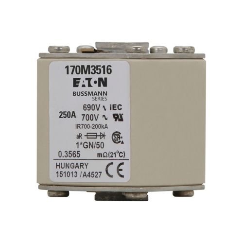 Eaton Bussmann 170M3516 250A 690V AC aR High-Speed Fuse