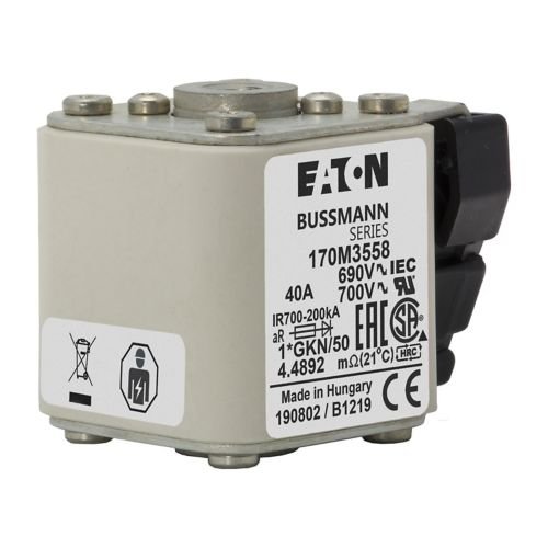 Eaton Bussmann 170M3558 40A 690V AC aR High-Speed Fuse