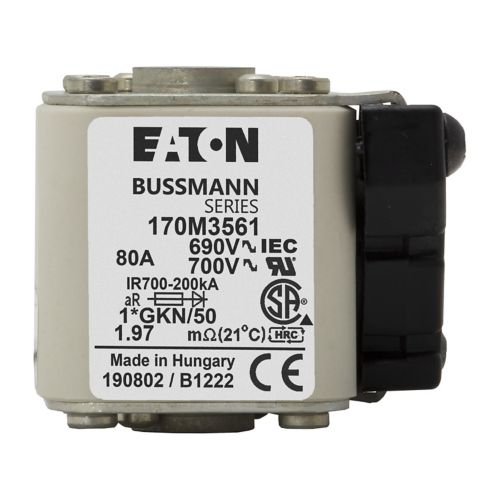 Eaton Bussmann 170M3561 80A 690V AC aR High-Speed Fuse