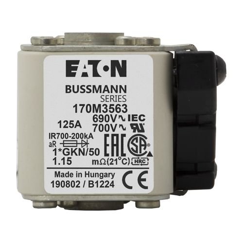 Eaton Bussmann 170M3563 125A 690V AC aR High-Speed Fuse