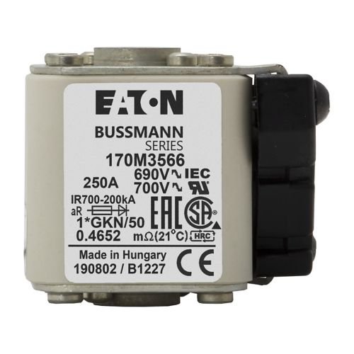 Eaton Bussmann 170M3566 250A 690V AC aR High-Speed Fuse