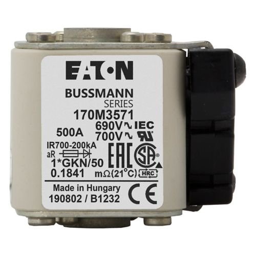 Eaton Bussmann 170M3571 500A 690V AC aR High-Speed Fuse