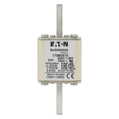 Eaton Bussmann 170M3610 63A 690V AC aR High-Speed Fuse
