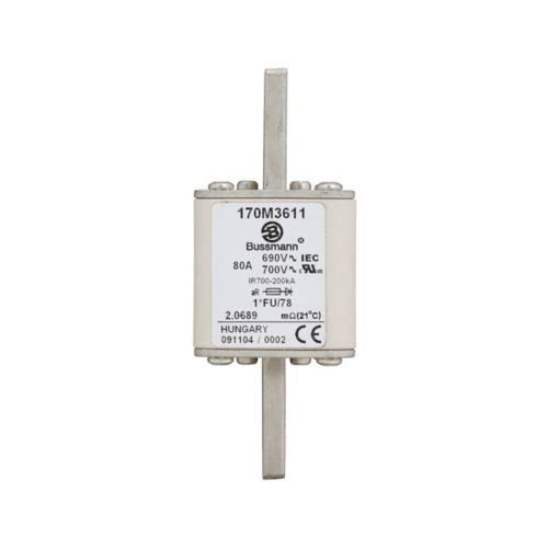 Eaton Bussmann 170M3611 80A 690V AC aR High-Speed Fuse