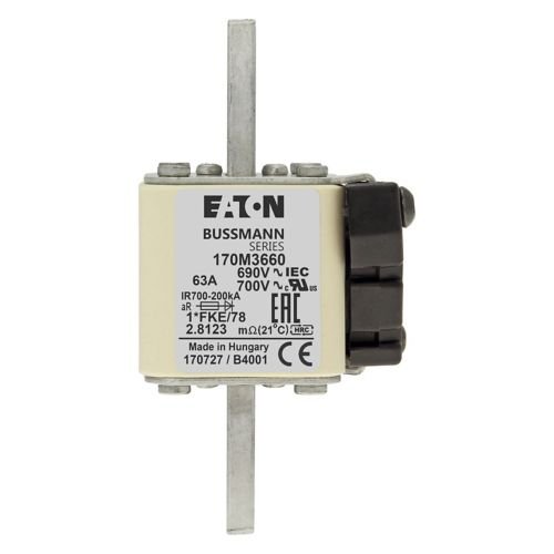 Eaton Bussmann 170M3660 63A 690V AC aR High-Speed Fuse