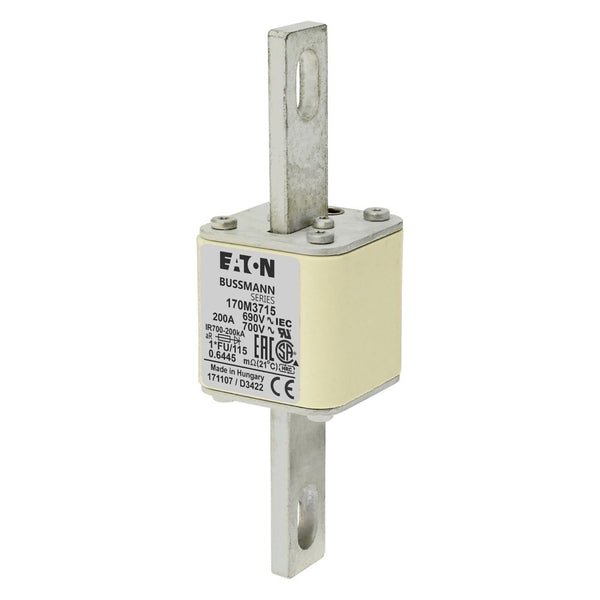 Eaton Bussmann 170M3715 200A 690V AC aR High-Speed Fuse