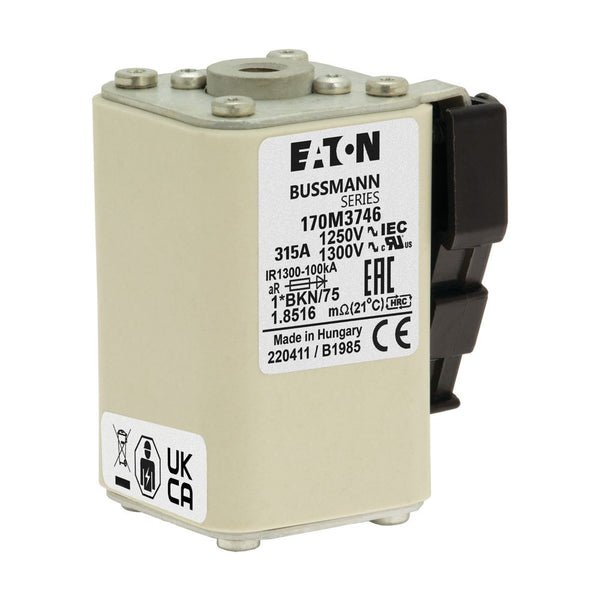 Eaton Bussmann 170M3746 315A 1250V AC aR High-Speed Fuse