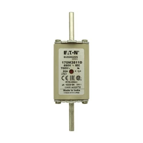 Eaton Bussmann 170M3811D 80A 690V AC aR High-Speed Fuse