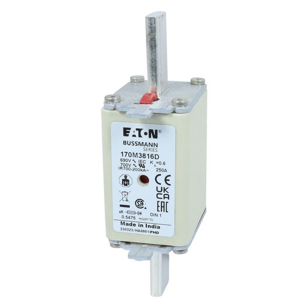 Eaton Bussmann 170M3816D 250A 690V AC aR High-Speed Fuse