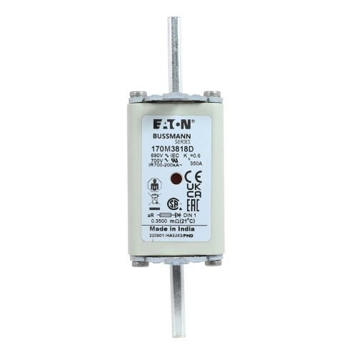 Eaton Bussmann 170M3818D 350A 690V AC aR High-Speed Fuse